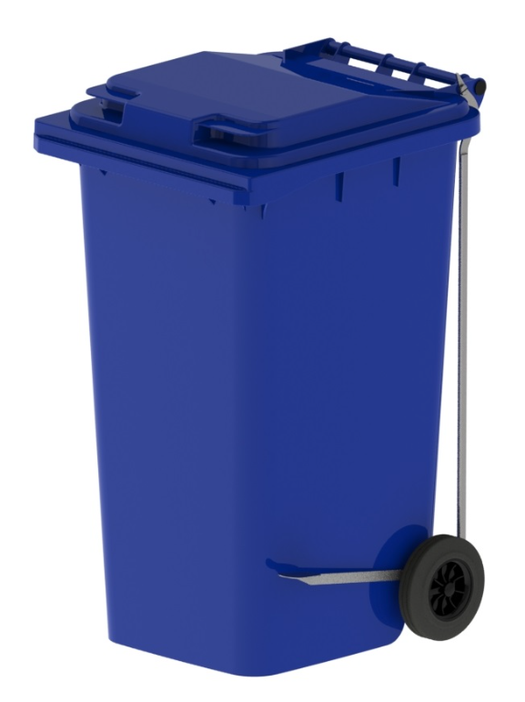 Контейнер мусорный п/э 120л. цвет синий