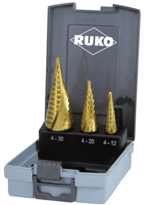 Набор из 3-х ступенчатых сверел HSS (0/9,1,2) RUKO 101026TRO