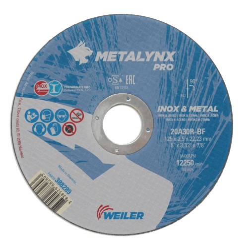 Круг отрезной D150х2,5 Inox&Metal 20A30R-BF Metalynx PRO 388292