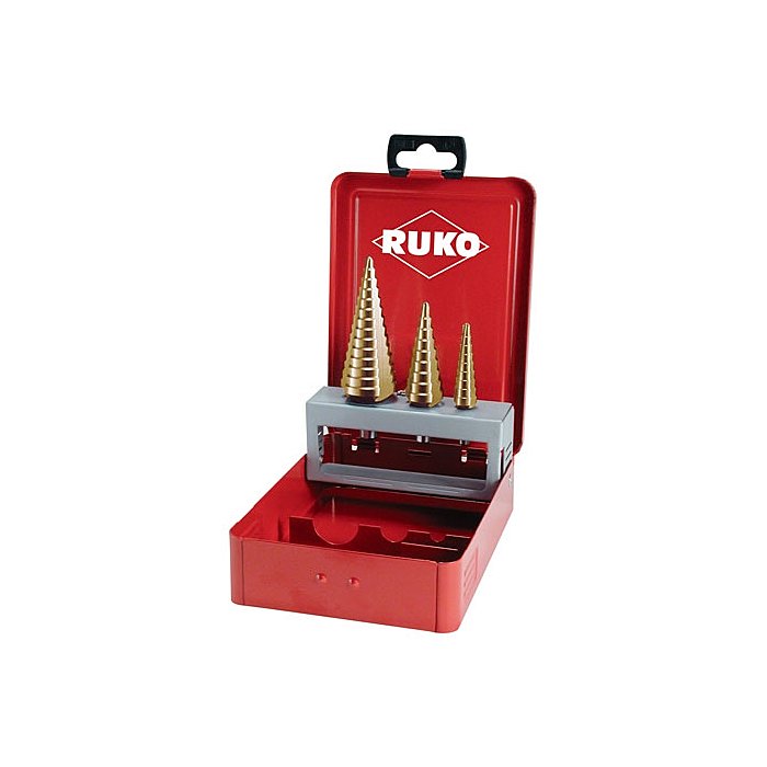 Набор сверел ступенчатых RUKO 4,0-30,00mm HSS-TiN RUKO 101026T