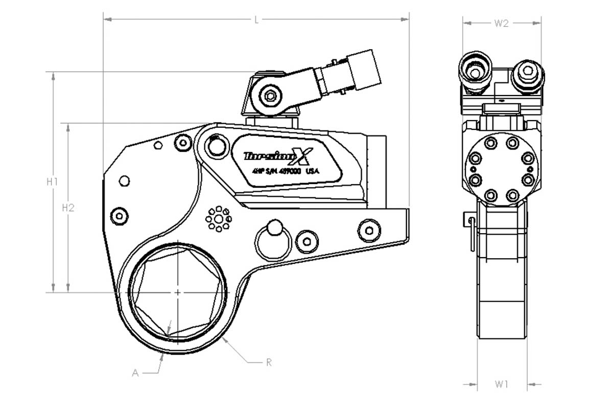 Ключ гидравлический кассетный 19 - 60 mm 220 - 2,324 Nm HEXPRO TorsionX 2HP-B