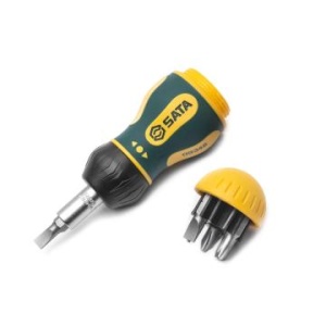 Отвертка с короткой рукояткой 6 бит SATA ST09348