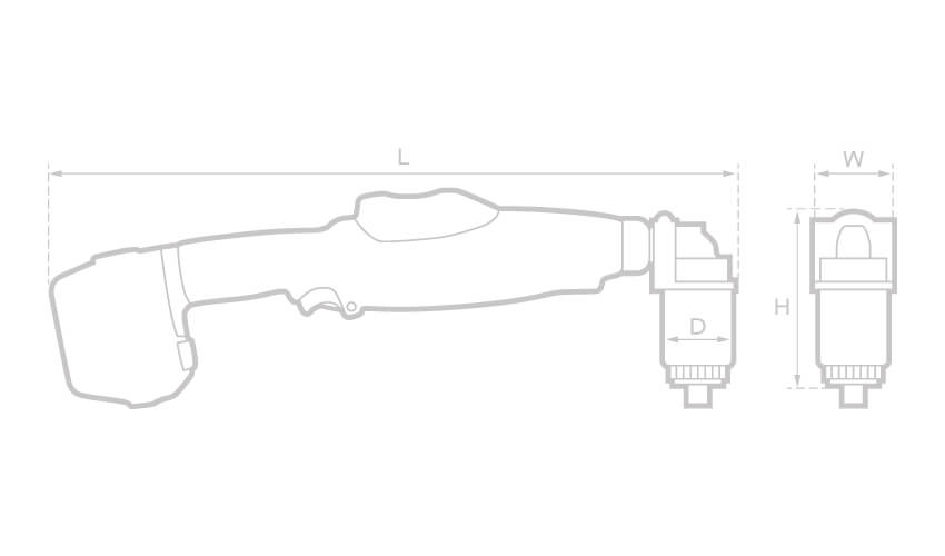 Гайковерт моментный угловой аккумуляторный SDM BATTERY 1400P RAD 400203