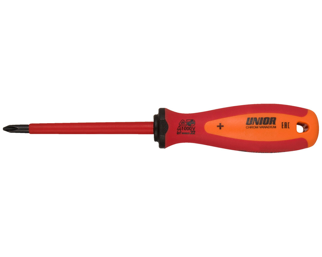 Отвёртка крестовая изолированная PH2 1000V UNIOR 616445