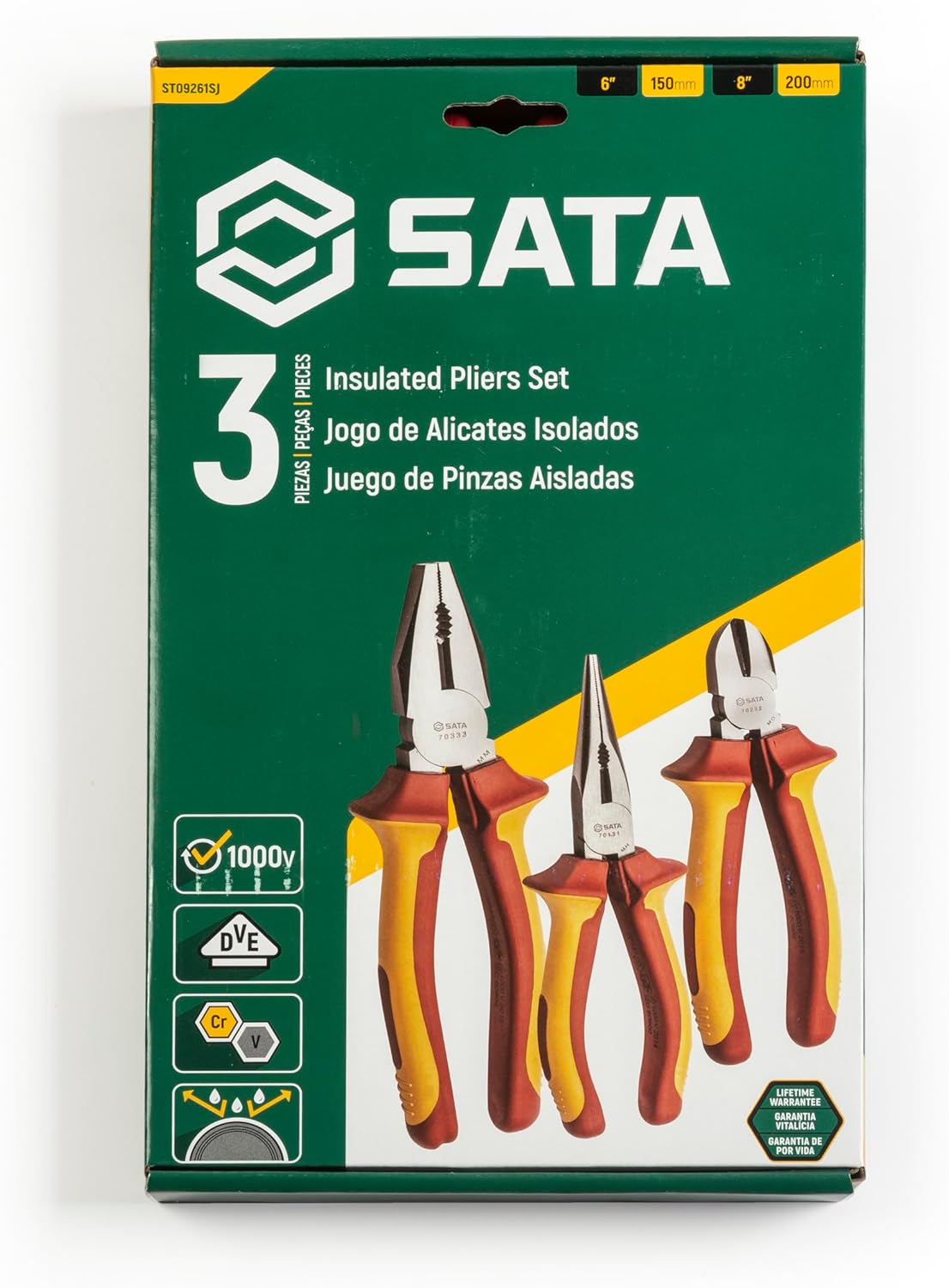 Набор плоскогубцев изолированных 3шт. SATA ST09261SJ