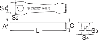 Ключ для бонок передних звёздочек UNIOR 618415