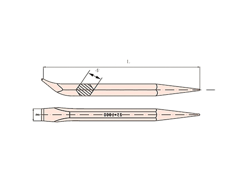 Монтировка-лом шестигранный 20*600 mm Al-Br X-Spark 237B-1006