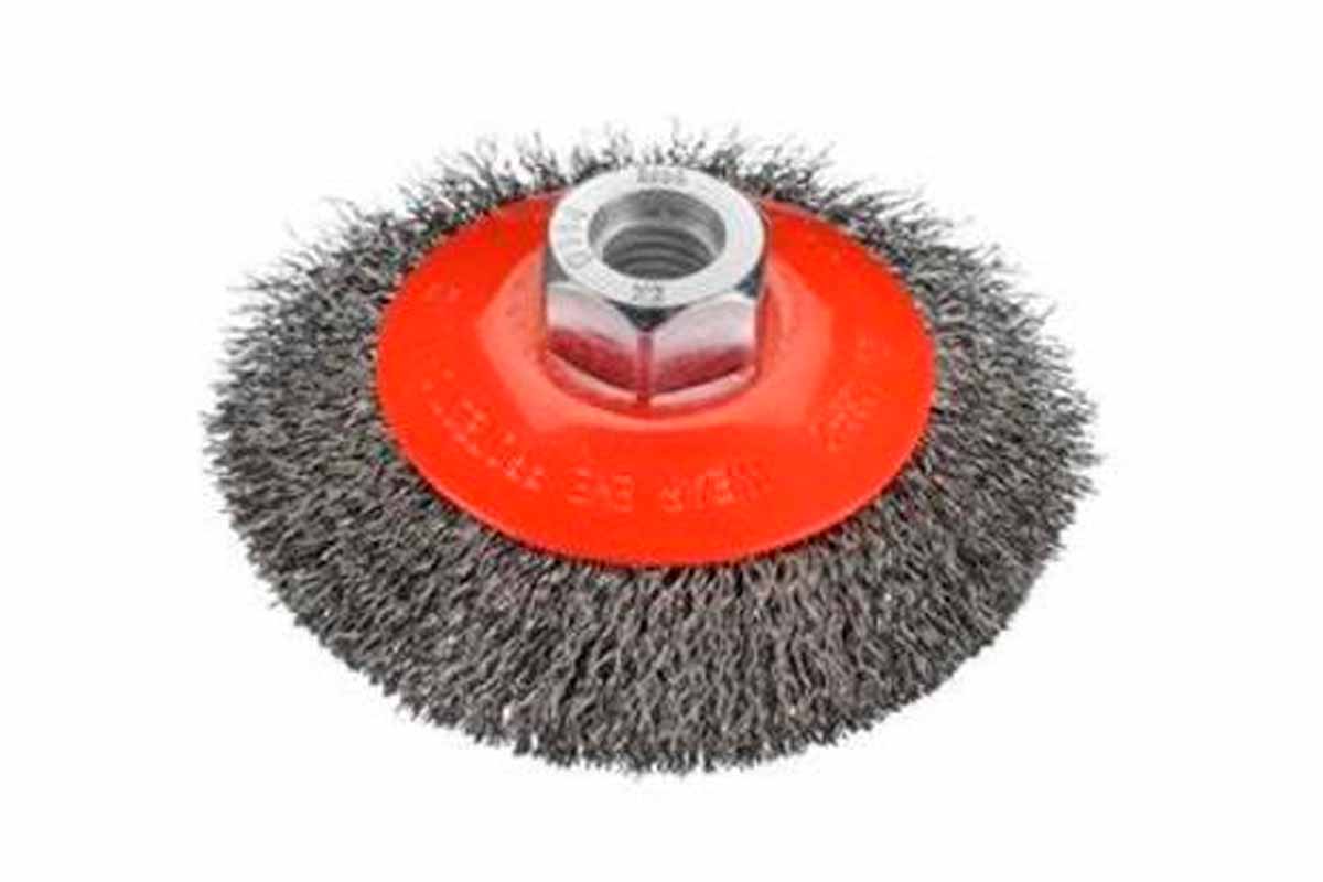 Щетка коническая D100x16 M14х2,0 гофрированная Metal OSBORN 2008512161