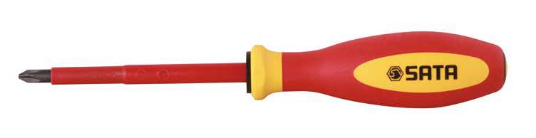 Отвертка фигурная изолированная #2*100мм SATA ST61213SC