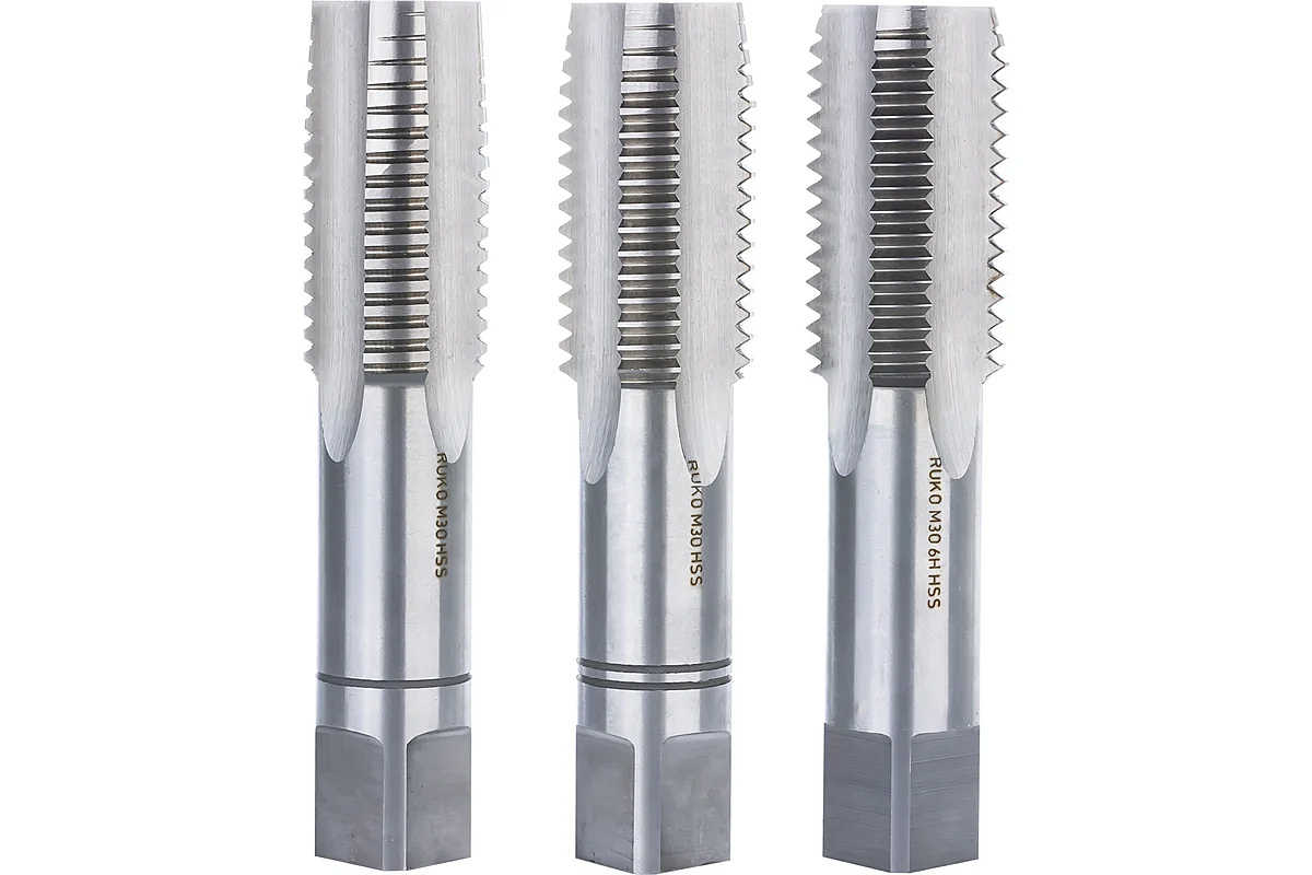 Набор метчиков трехпроходных 30 х 3,5 (3 метчика) RUKO 230300