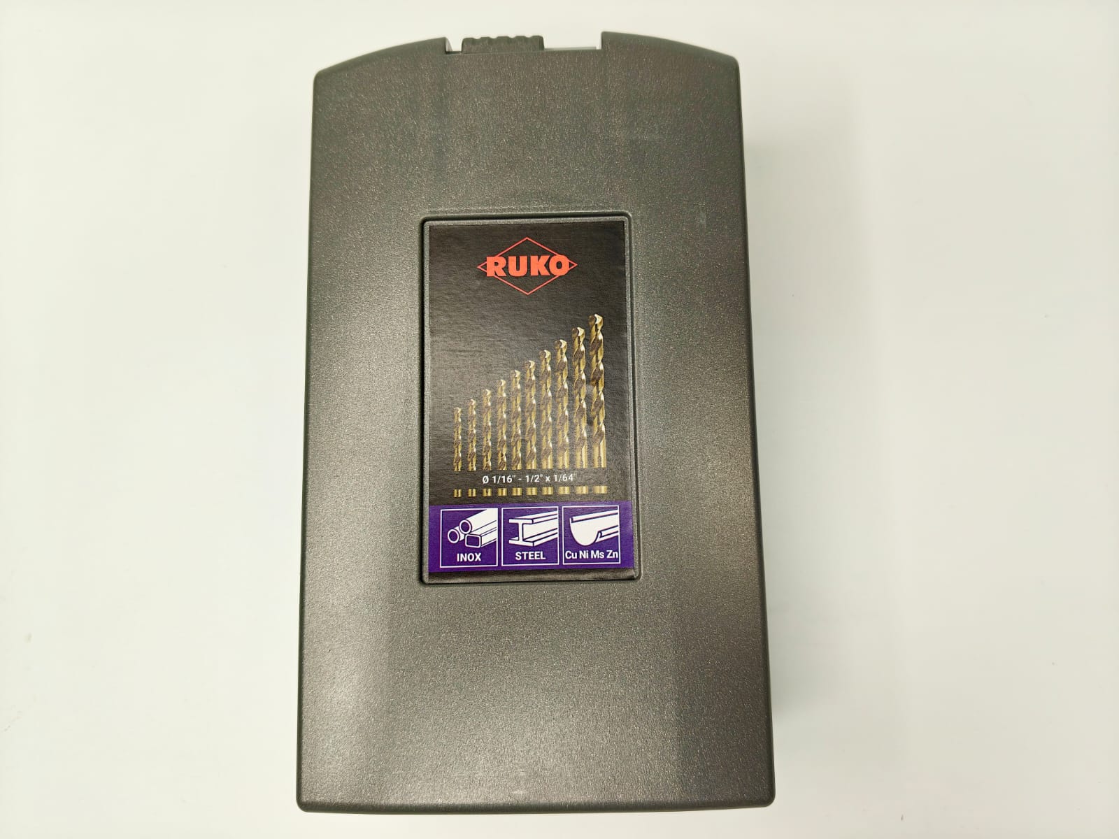 Набор сверел 29шт 1/16"-1/2"x1/64" HSSE-Co 5 DIN338 RUKO 215851RO