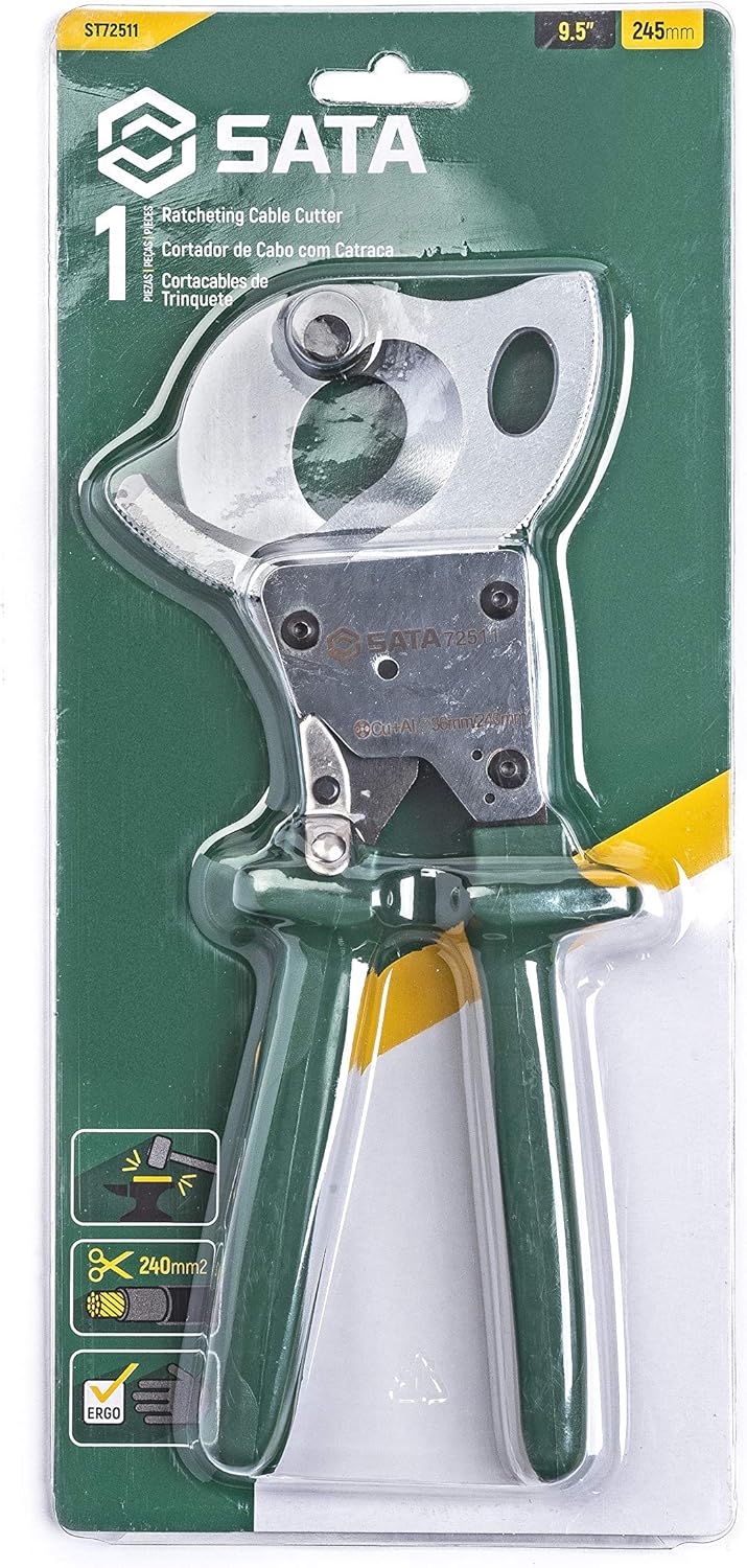 Резак кабельный с храповым механизмом 240мм SATA ST72511