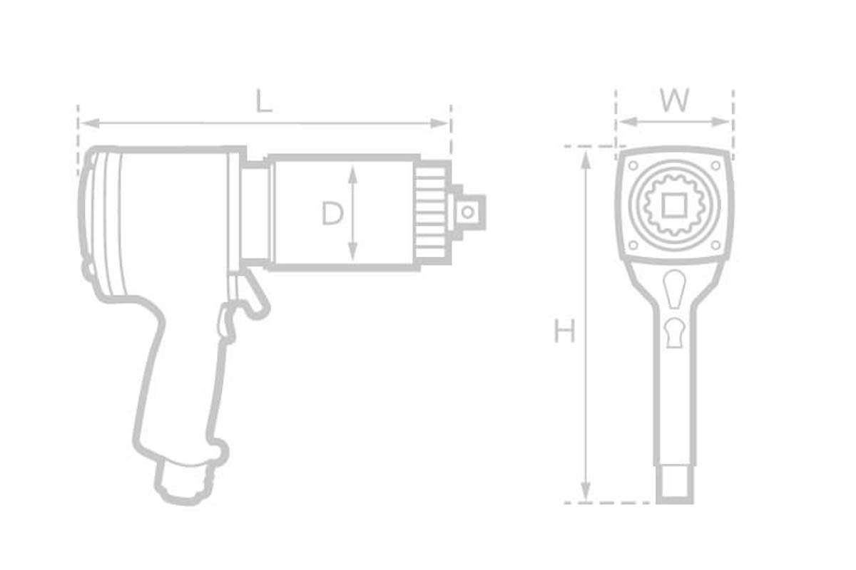 Гайковерт моментный пневматический 80 DX RAD 15805