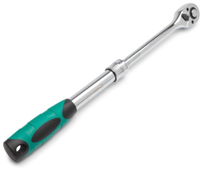 Трещотка с быстросъемным приводом телескопическая 1/2", 300-440мм. SATA ST13992BU