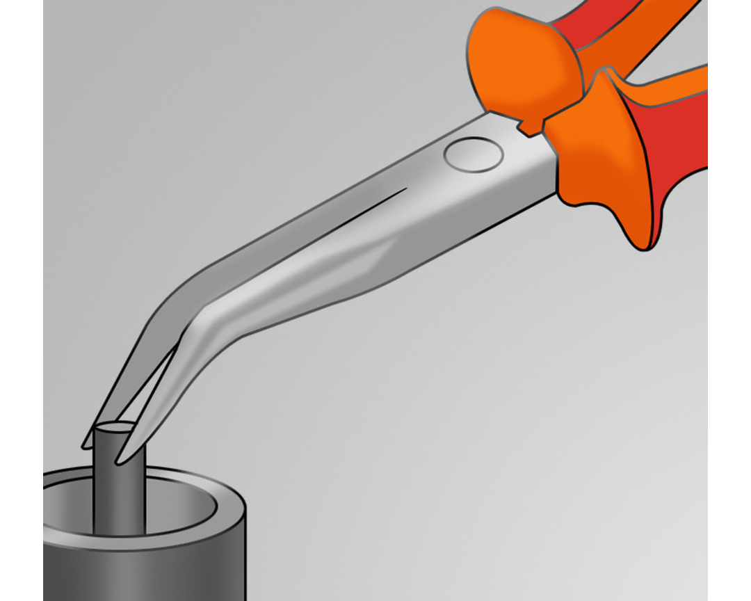 Плоскогубцы удлинённые изогнутые изолированные 170mm 1000V UNIOR 610438