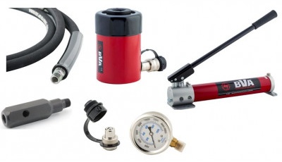 Цилиндр гидравлический 30т. с ручным насосом и принадлежностями BVA SP10-3002T