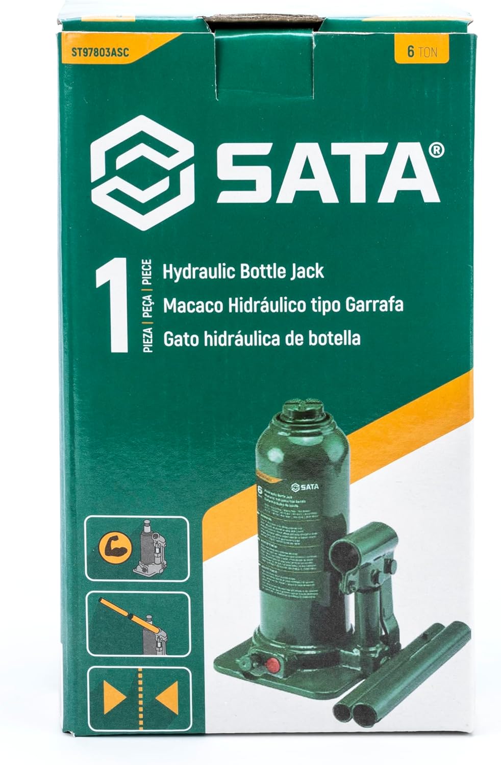 Домкрат гидравлический бутылочный 6t. SATA ST97803ASC