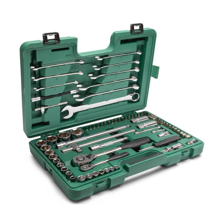 Набор торцевых головок и гаечных ключей 1/4" 1/2" 76пр SATA ST09519SJ