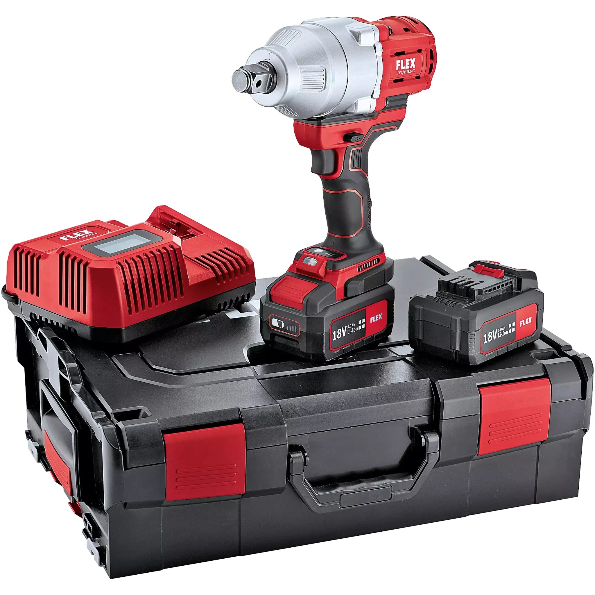 Гайковерт ударный аккумуляторный FLEX IW 3/4" 18.0-EC/5.0 Set 492647