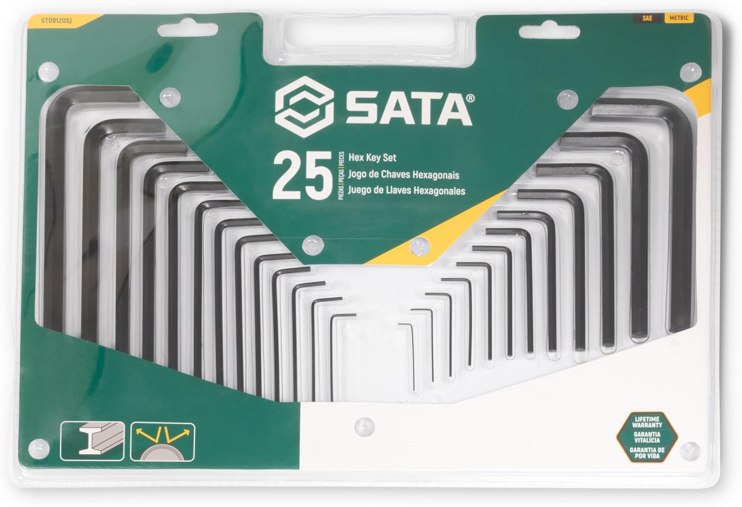 Набор шестигранных ключей метрических/SAE (25шт) SATA ST09120SJ