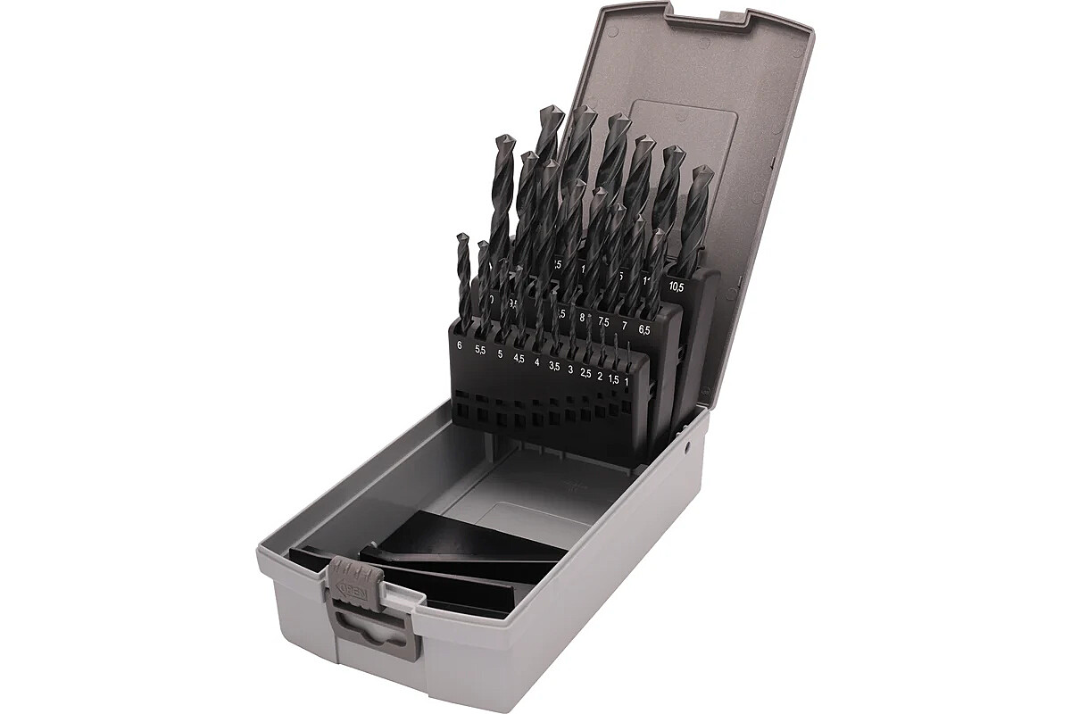 Набор сверел 25шт 1.0-13мм HSS-R DIN338 RUKO 205213RO