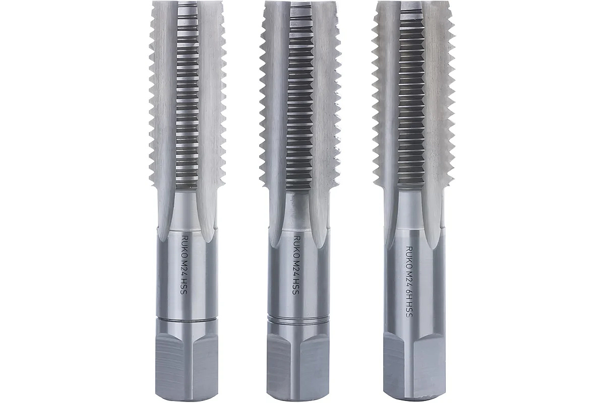 Набор метчиков трехпроходных 24 х 3,0 (3 метчика) RUKO 230240