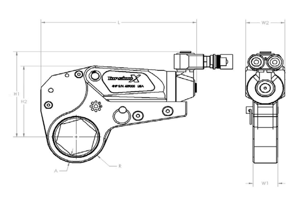 Ключ гидравлический кассетный HEXPRO 595 - 6,101 Nm TorsionX 4HP-B