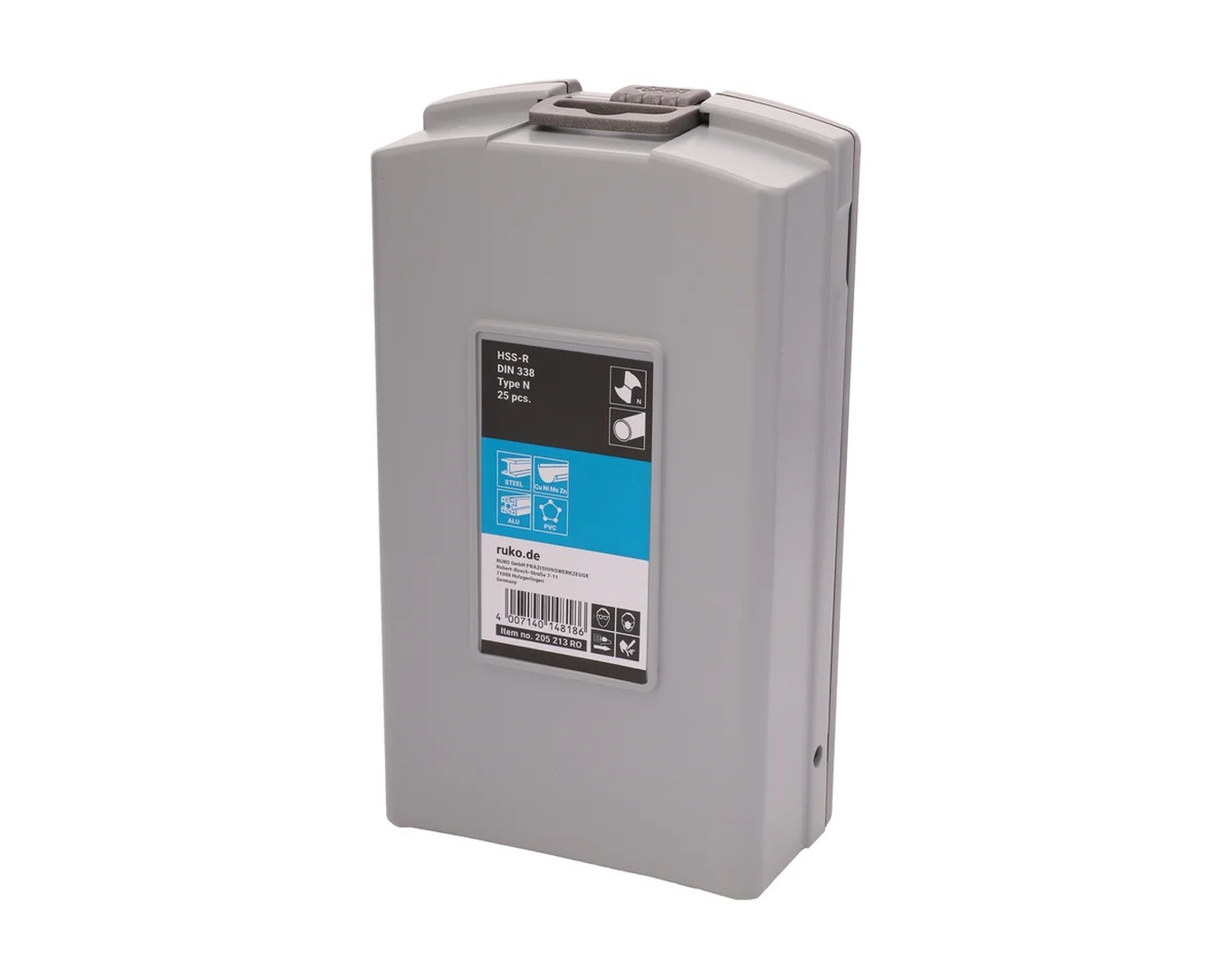 Набор сверел 25шт 1.0-13мм HSS-R DIN338 RUKO 205213RO