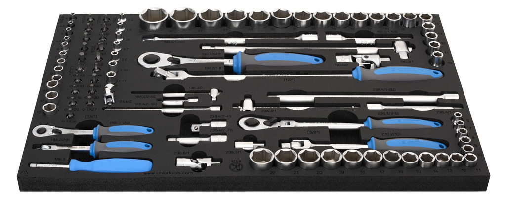 Набор торцевых головок 1/4" 3/8" 1/2" 96пр. 964/30SOS UNIOR 621389