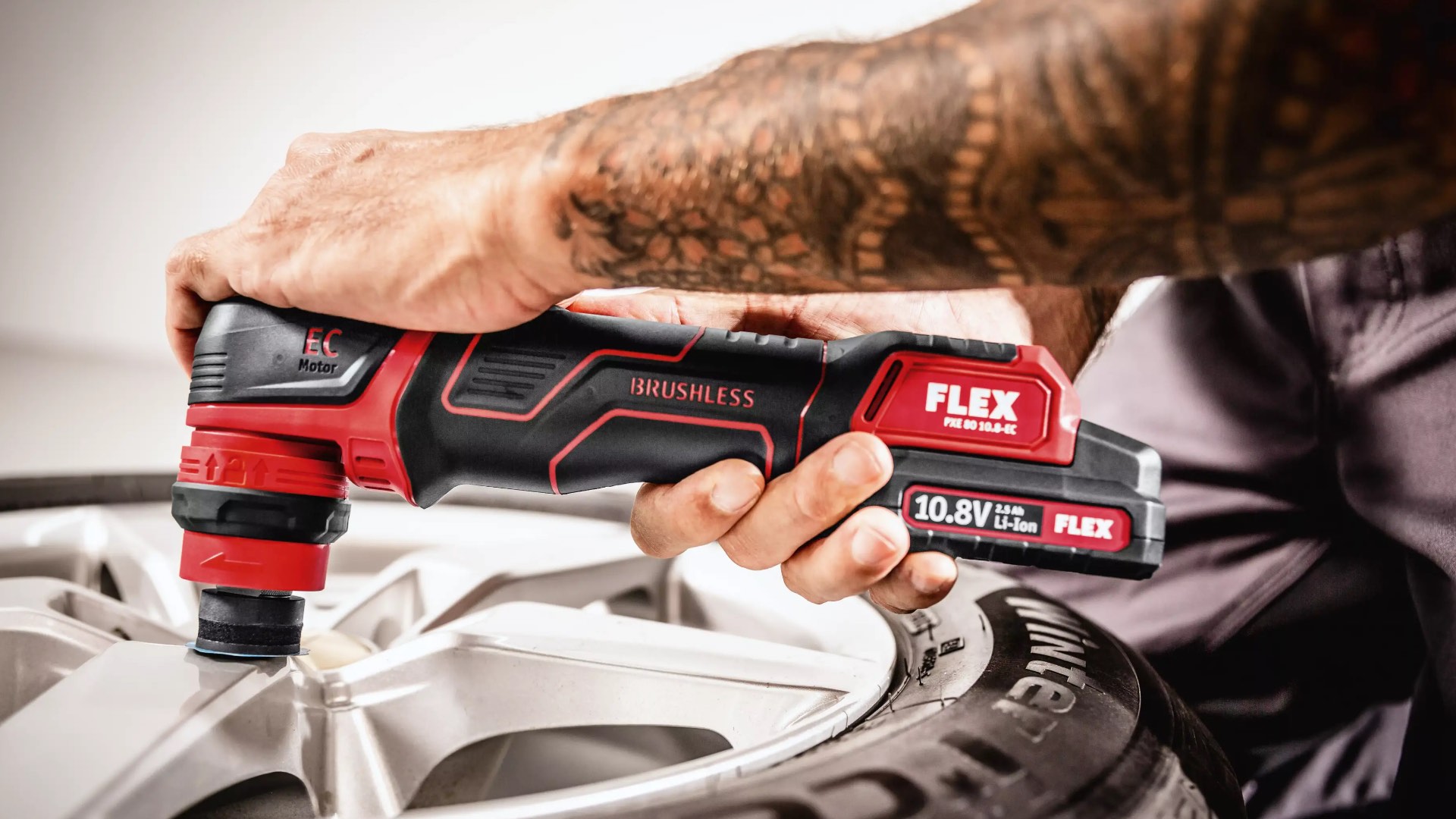 Машина полировальная умная аккумуляторная FLEX PXE 80 10.8-EC/2.5 P-Set 469076
