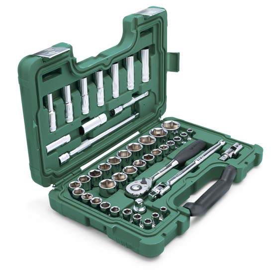 Набор головок с принадлежностями 1/2&quot; 8-34мм, SAE 3/8-1&quot; (46 предм.), SATA ST09006SJ