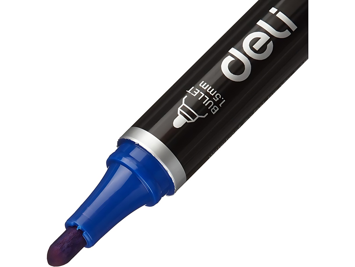 Маркер перманентный Deli Think 1407977 синий