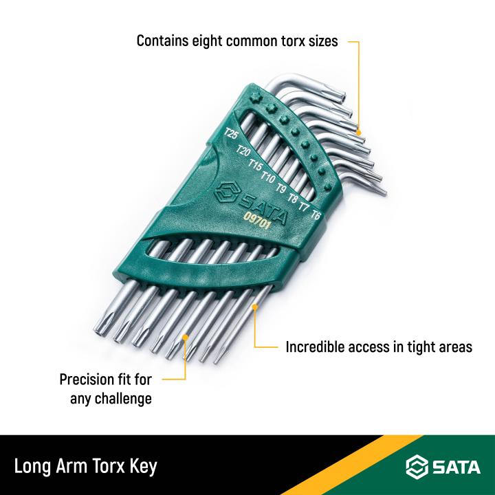 Набор имбусовых ключей TORX (8 предм.), SATA ST09701