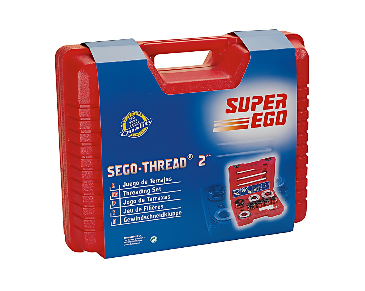 Набор резьбонарезной PROFESSIONAL 600 BSPT-R 1/4"-2" Super-Ego 600230000 