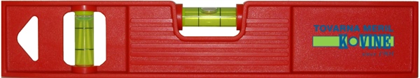Уровень пластиковый 25cm. Model TORPEDO KOVINE 300503