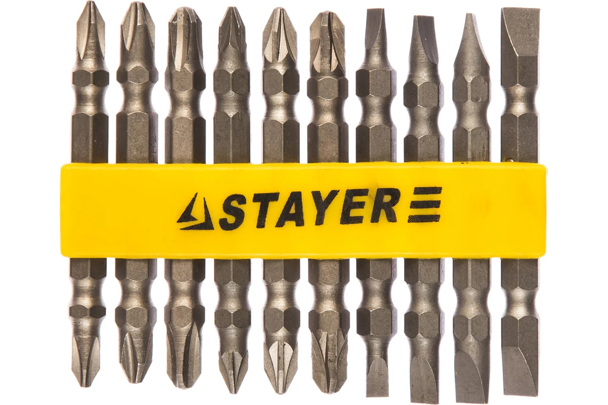 Набор бит двухсторонних 20 в 1, 10 бит/20 шпицов, Stayer 2605-H10_z01