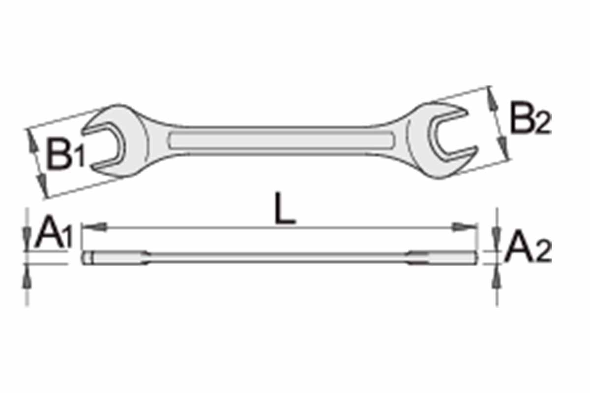 Ключ рожковый двусторонний 13х15mm UNIOR 602085