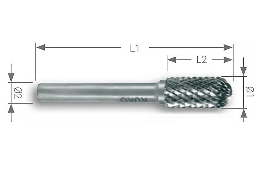 Борфреза сфероцилиндрическая С 6x18x6мм RUKO 116020