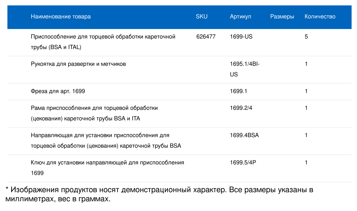 Приспособление для торцевой обработки кареточной трубы RED UNIOR 626477