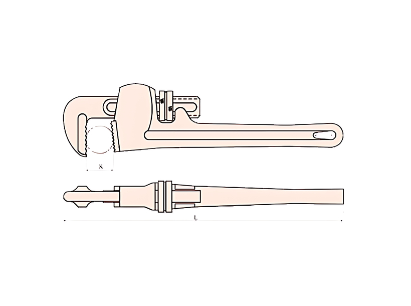 Ключ трубный 60x450 mm Al-Br X-Spark 131-1010