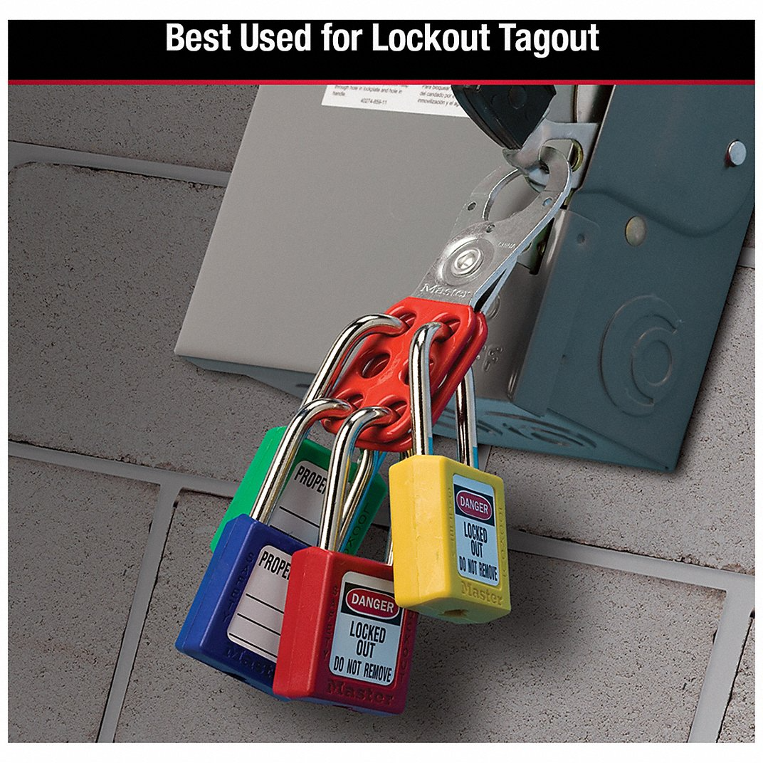 Накладки блокировочные из стали с виниловым покрытием на рукоятке MASTER LOCK 40CL93/420