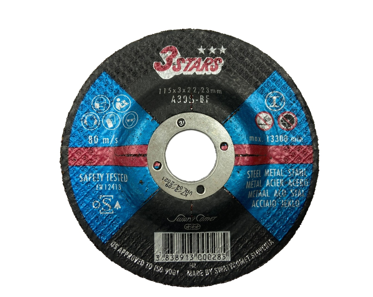 Круг отрезной D115х3 Metal AS30S-BF 3STARS 393843