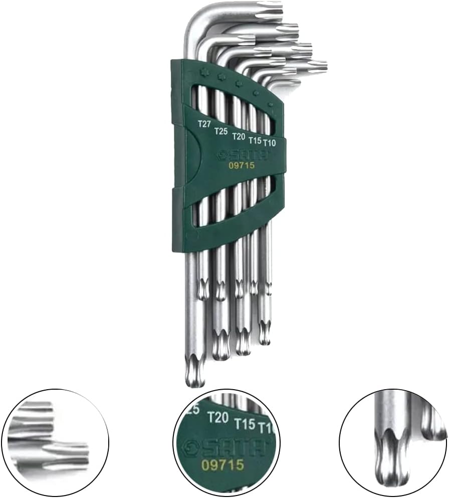 Набор имбусовых ключей удлиненных Tamper-Proof TORX шариком (9 предм.) T10-T50 SATA ST09715