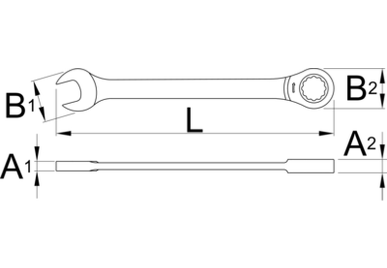Ключ кованый комбинированный с храповиком 19мм UNIOR 622829
