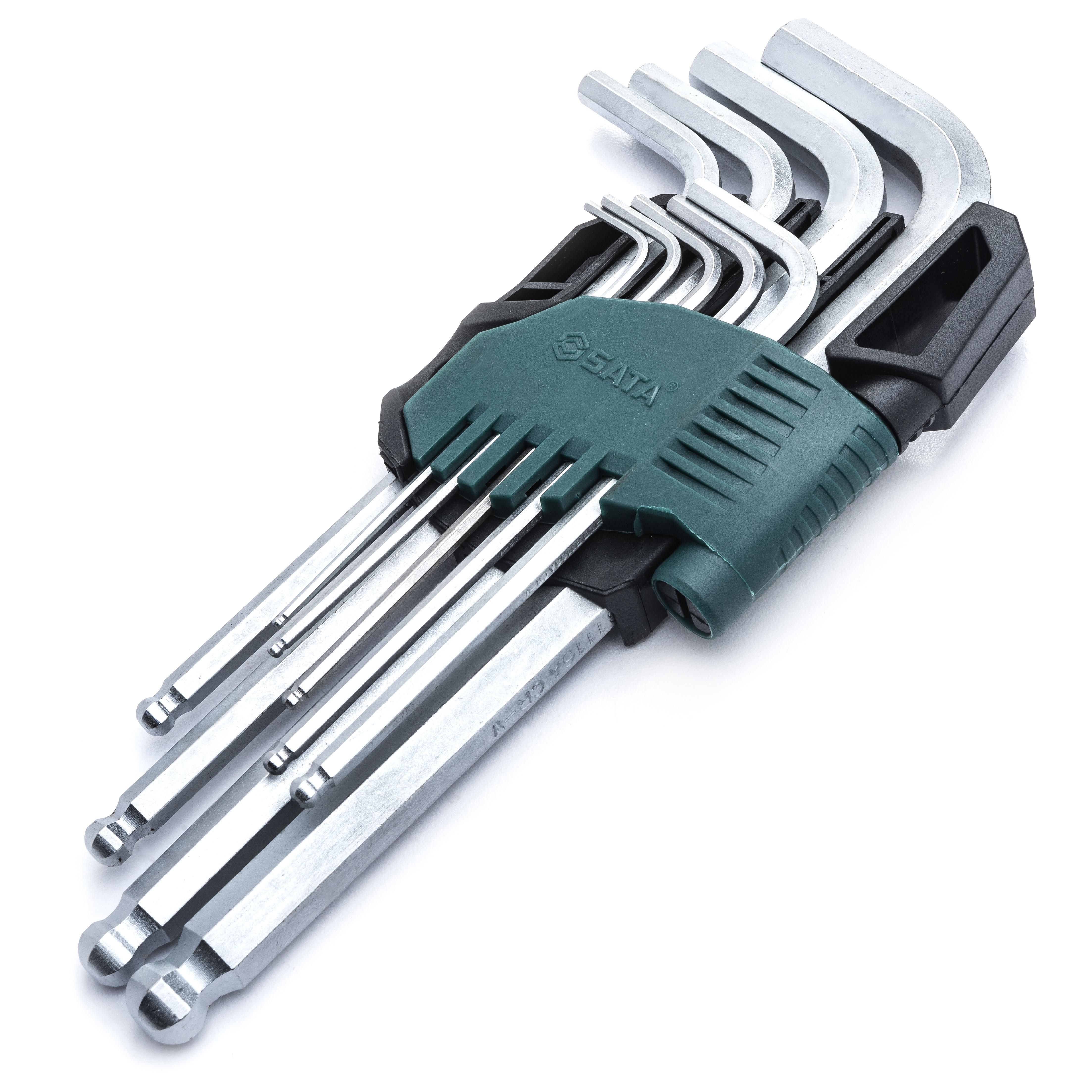 Набор имбусовых ключей с шариком 1/16-3/8" (12 предм.), SATA ST09106SJ