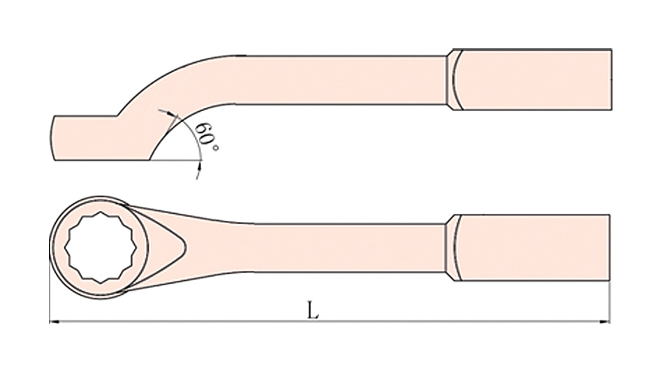 Ключ накидной ударный 41 mm American Type Al-Br X-Spark 163A-41