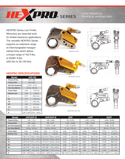 Low Profile Torque Wrenches-TorsionX-Brochure