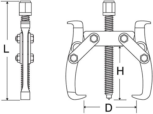 Съемник двухзахватный 3" (125-75мм.) SATA ST90623SC