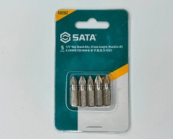 Набор бит PZ2 1/4" 5шт SATA SC59262