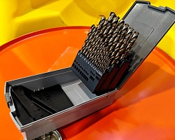 Набор сверел 29шт 1/16"-1/2"x1/64" HSSE-Co 5 DIN338 RUKO 215851RO